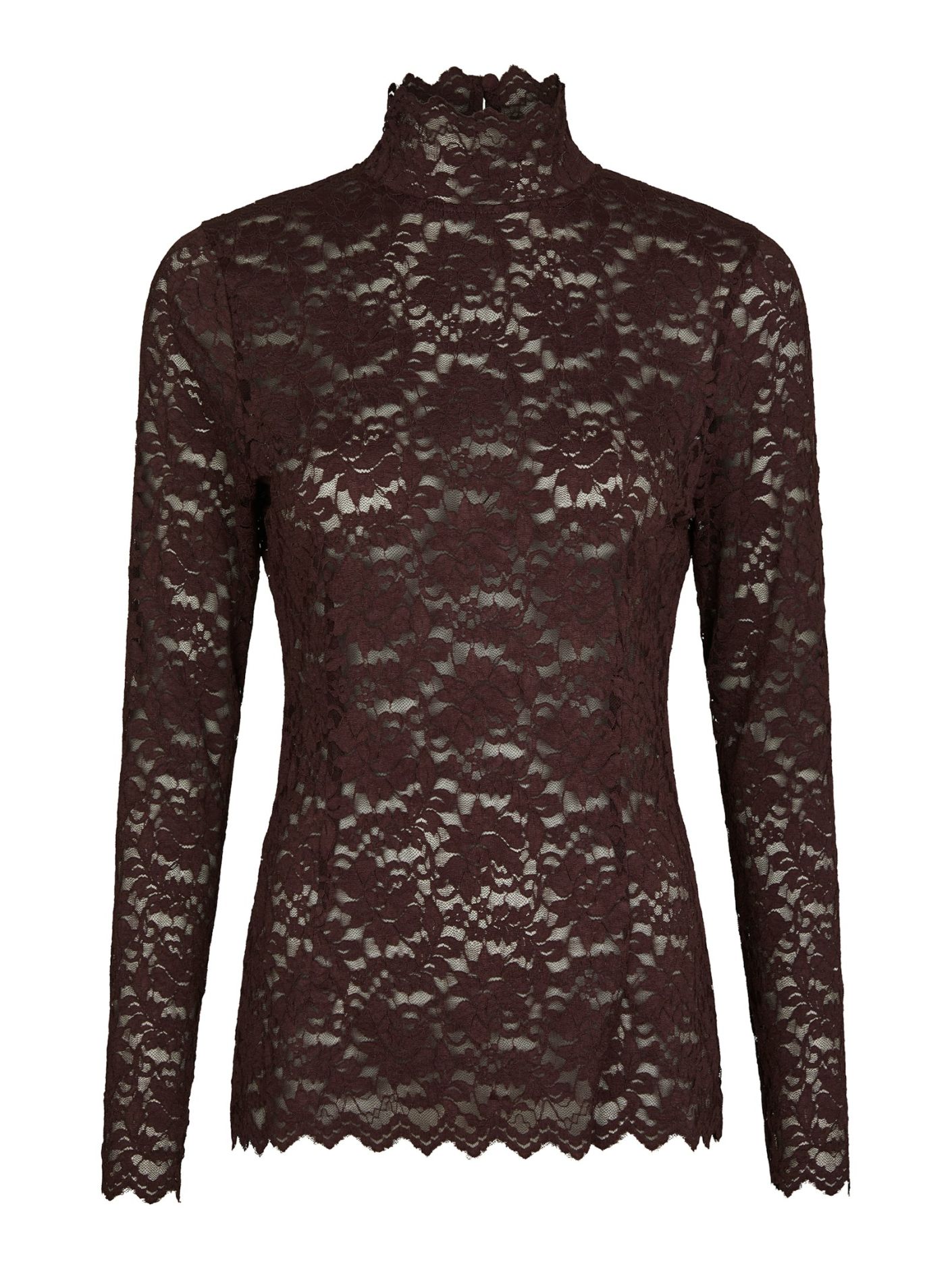Liza Laceflower Blouse - Burgundy