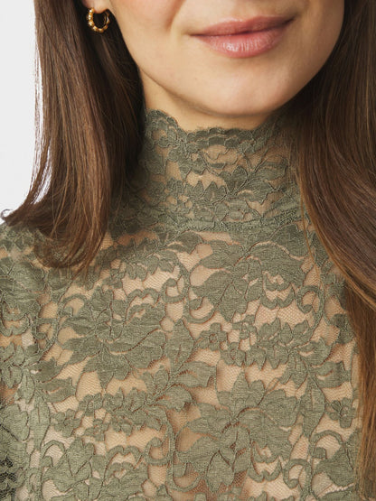 Liza Laceflower Blouse - Cold Army