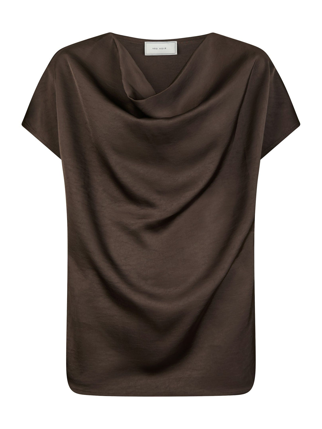 Annabeth Heavy Sateen Tee - Dark Brown