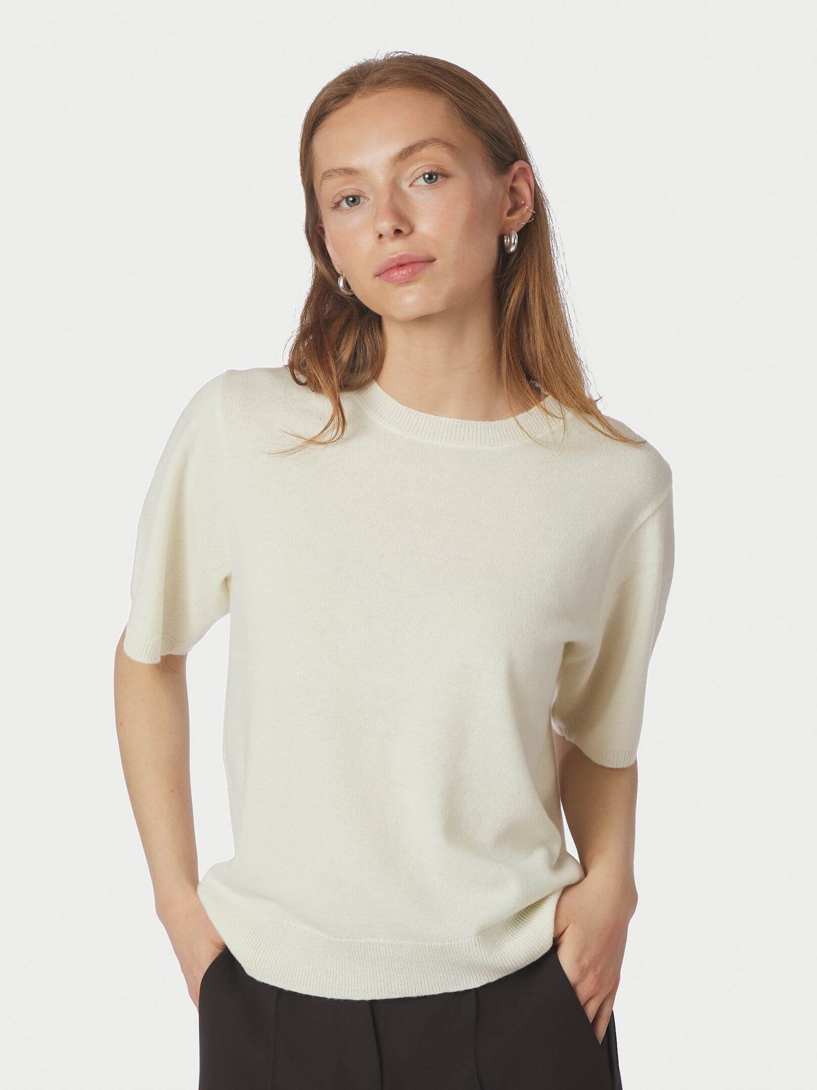 Missy Knit Tee - Creme