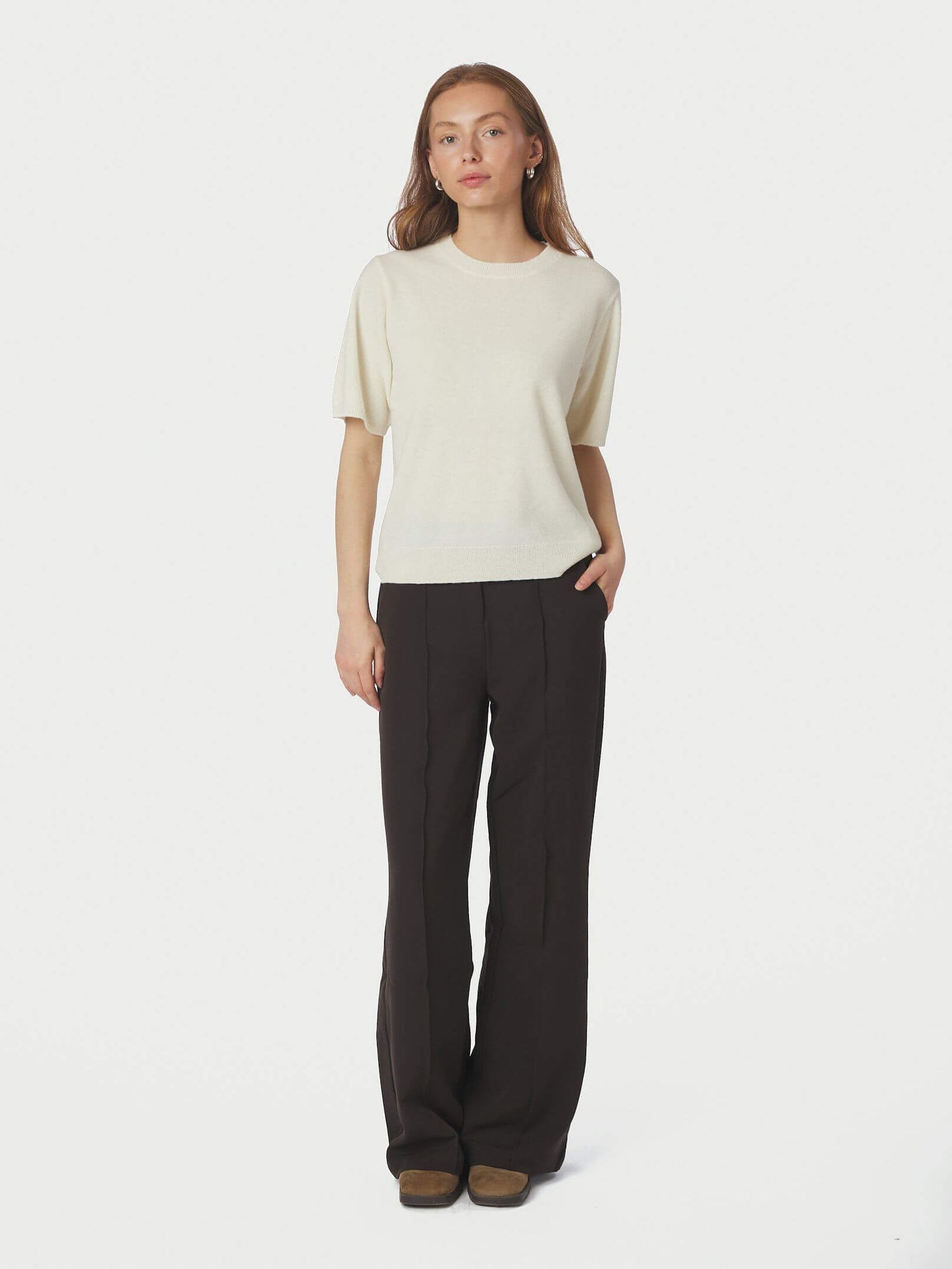 Missy Knit Tee - Creme