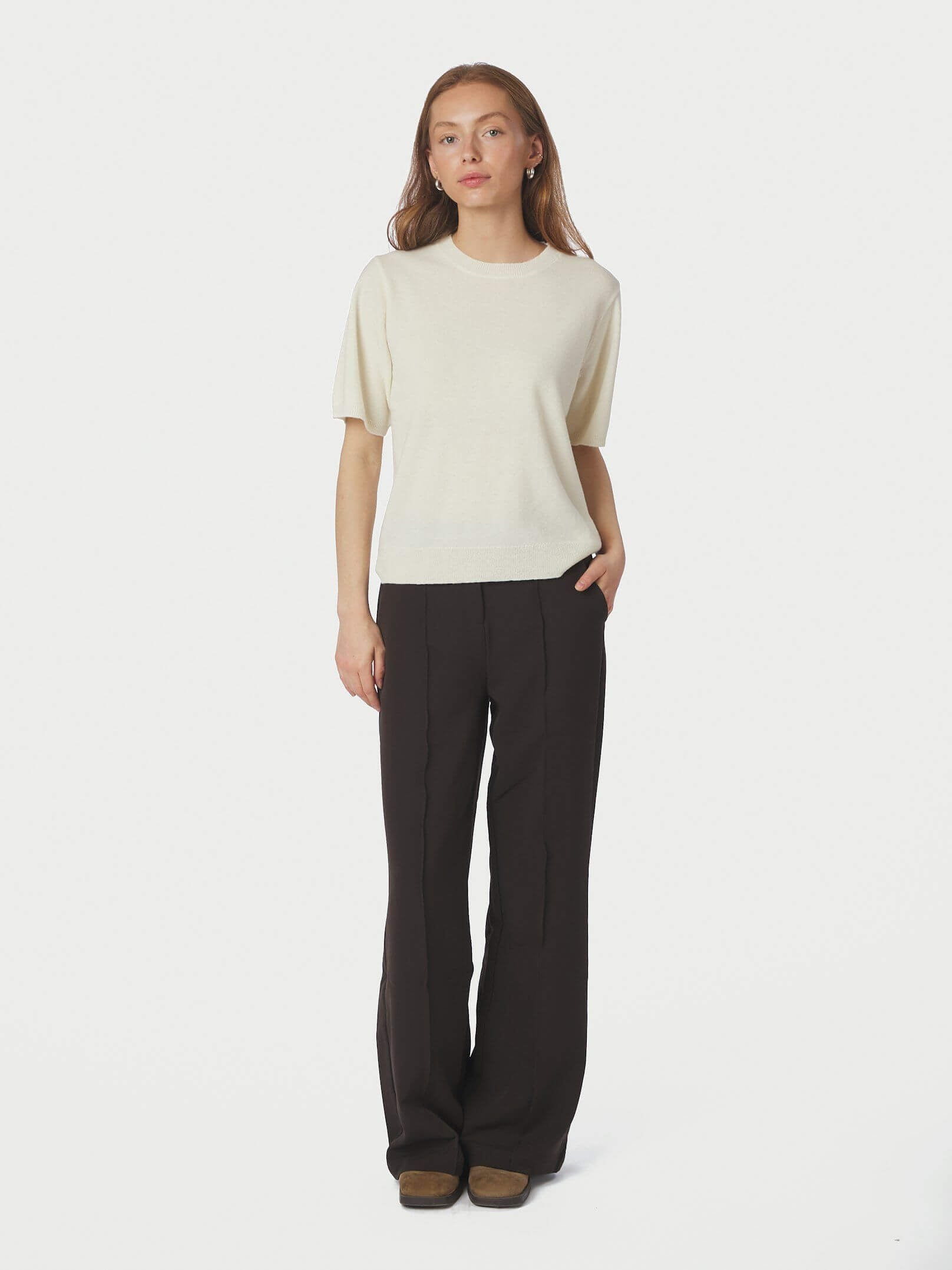 Missy Knit Tee - Creme