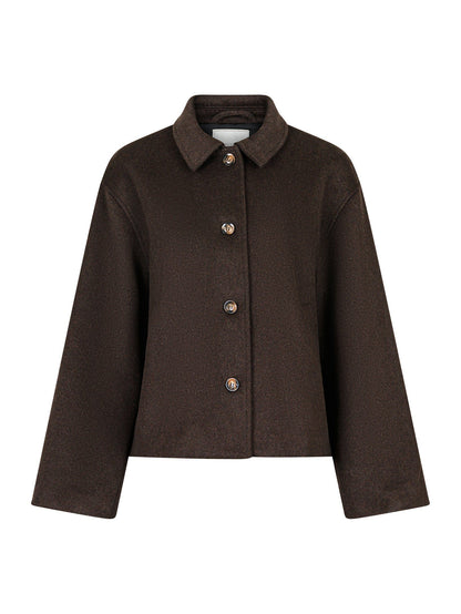 Hamro Wool Jacket - Chocolate Brown