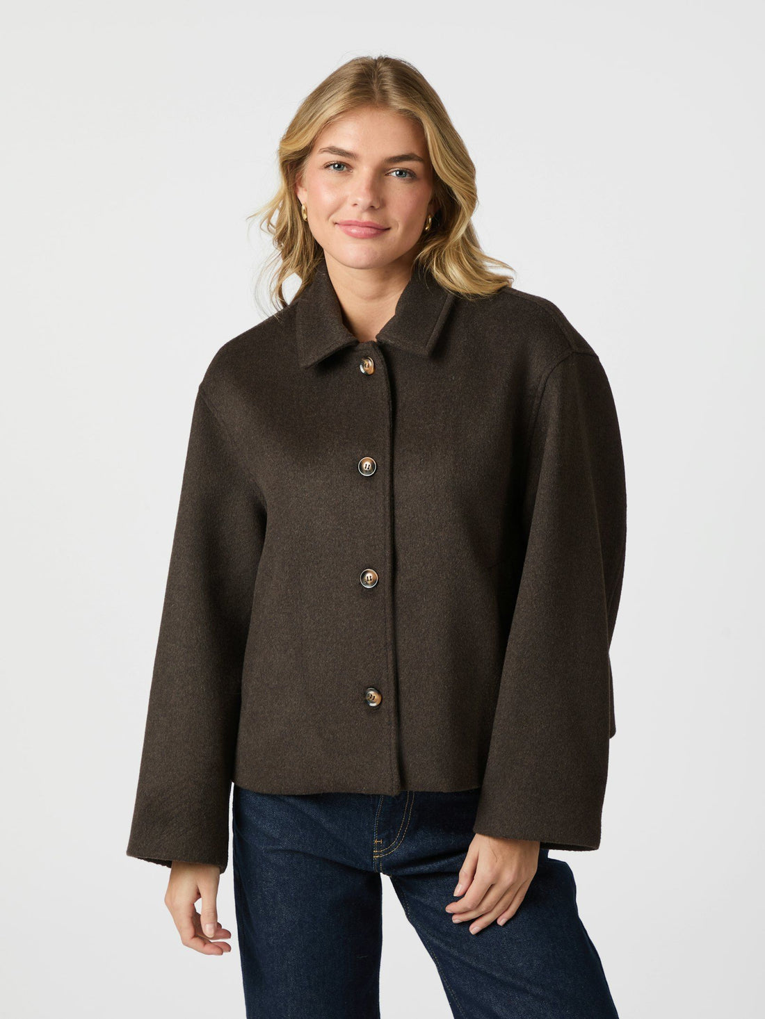 Hamro Wool Jacket - Chocolate Brown