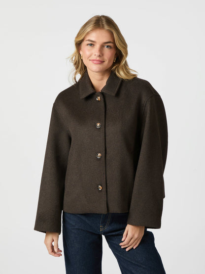 Hamro Wool Jacket - Chocolate Brown