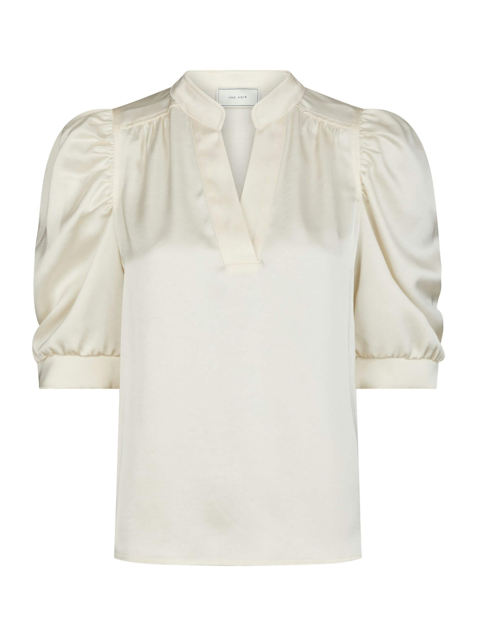 Roella Heavy Sateen Blouse - Pearl