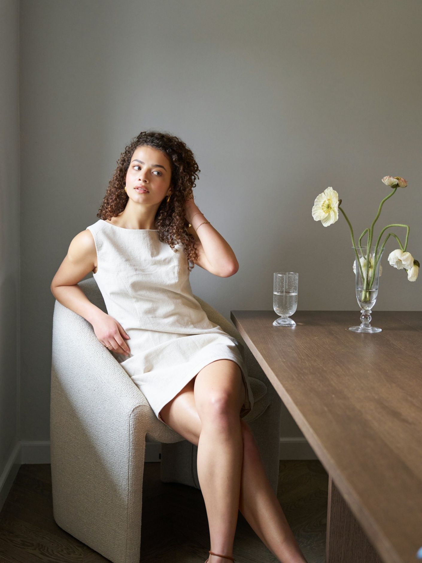 Bruna Ramie Dress - Natural