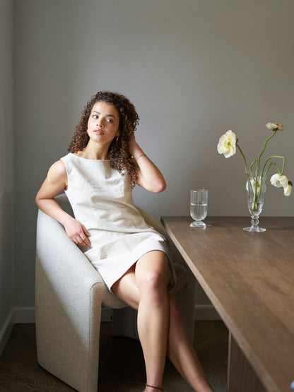 Bruna Ramie Dress - Natural