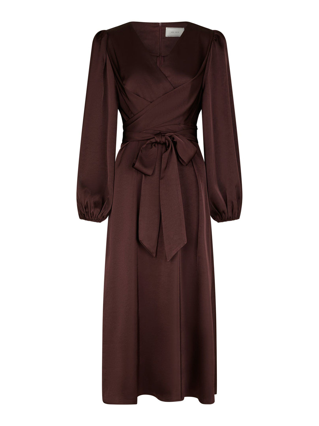 Rimini Heavy Sateen Dress - Burgundy