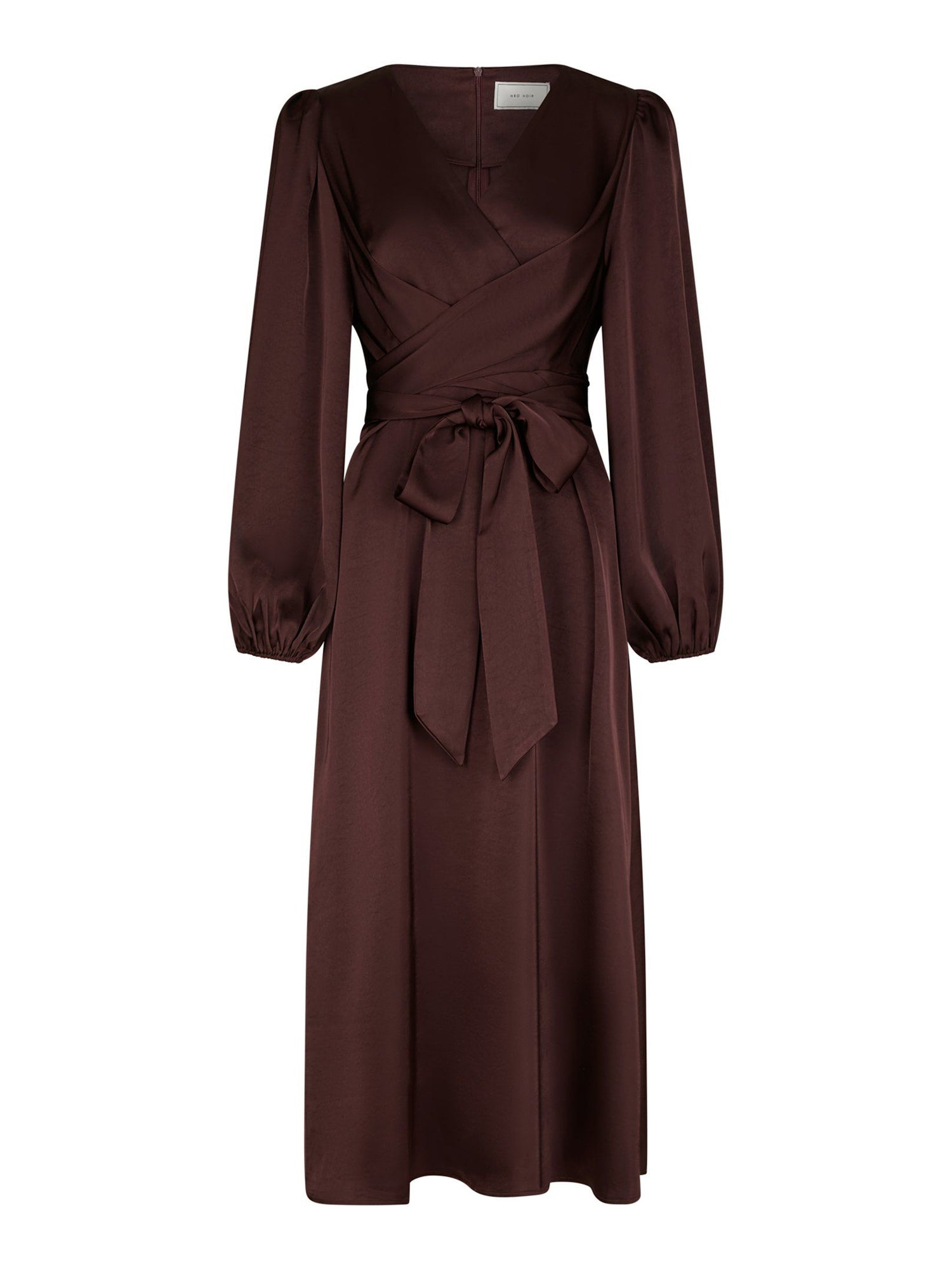 Rimini Heavy Sateen Dress - Burgundy