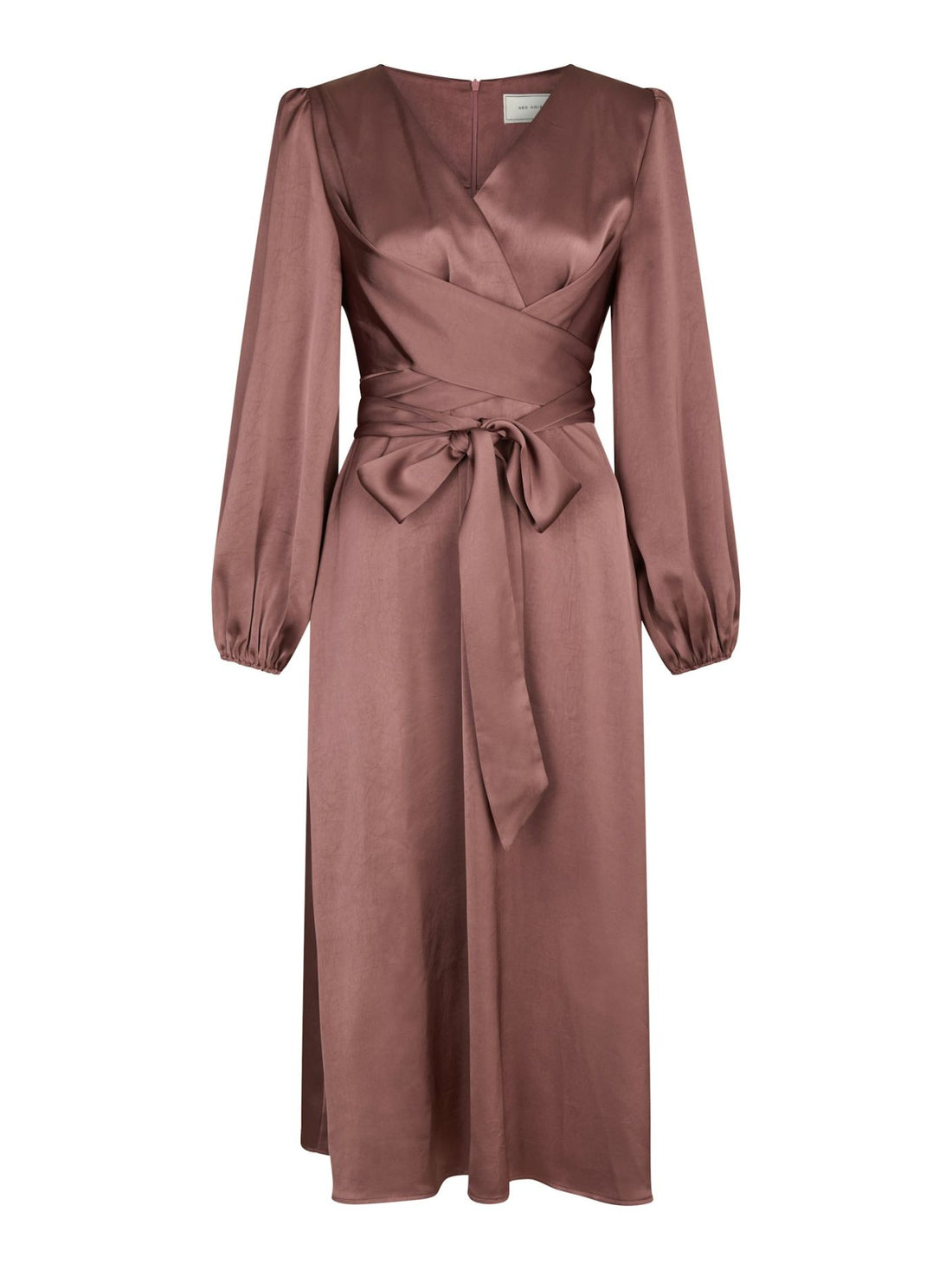 Rimini Heavy Sateen Dress - Dark Rose