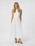 Yara Long Poplin Skirt - White