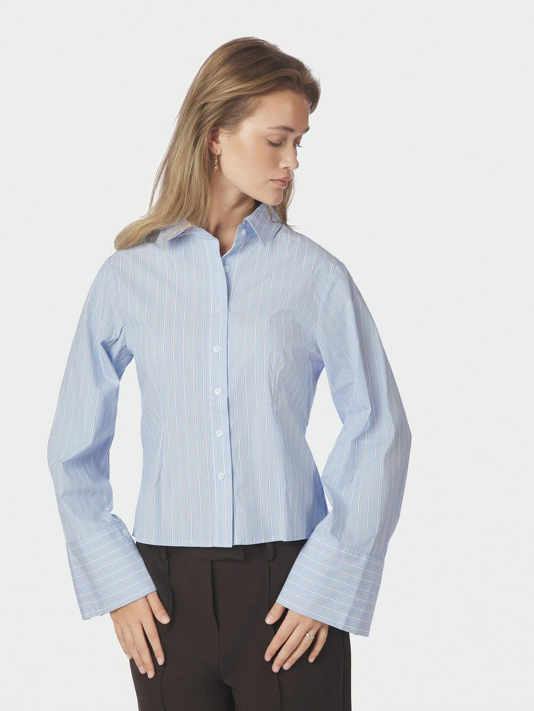 Rosa Stripe Shirt - Light Blue