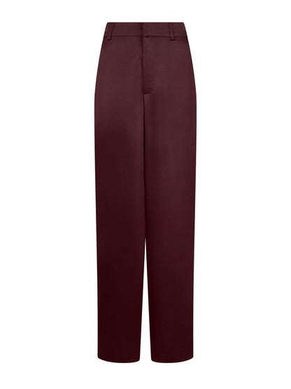 Emmet Heavy Sateen Pants - Burgundy