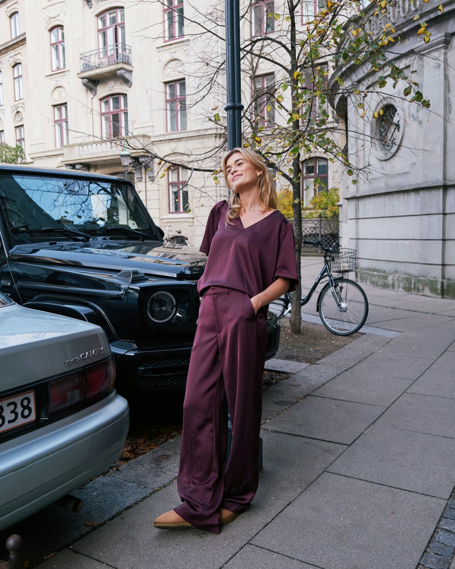 Emmet Heavy Sateen Pants - Burgundy