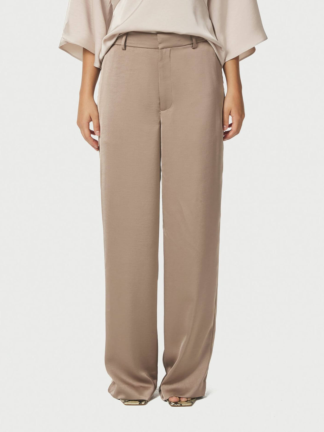Emmet Heavy Sateen Pants - Dark Taupe