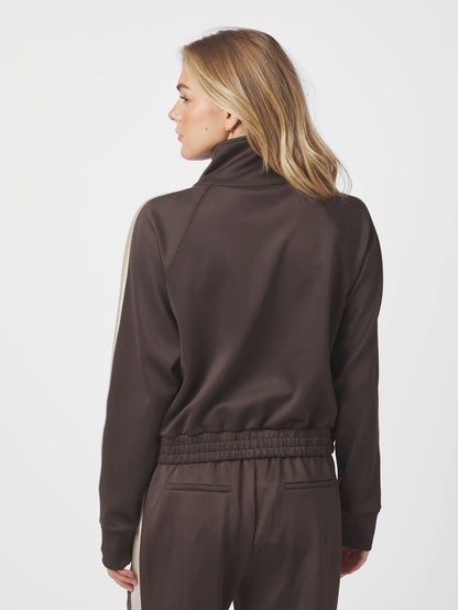 Vera track suit blouse - Dark Brown