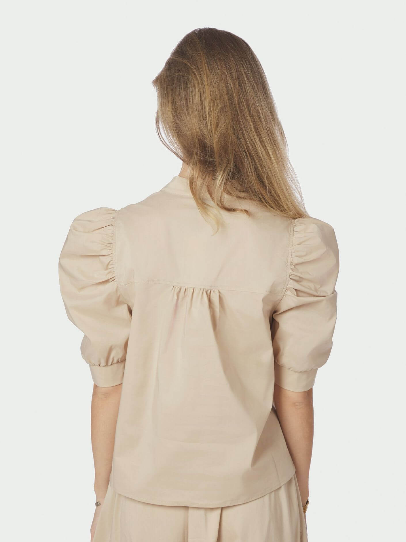 Roella Poplin Blouse - Dark Sand