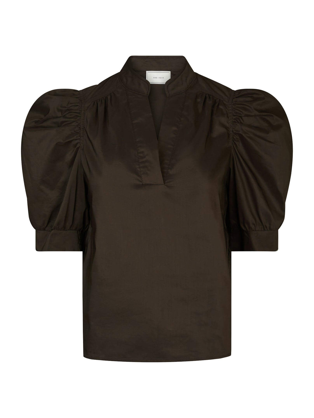 Roella Poplin Blouse - Chocolate Brown