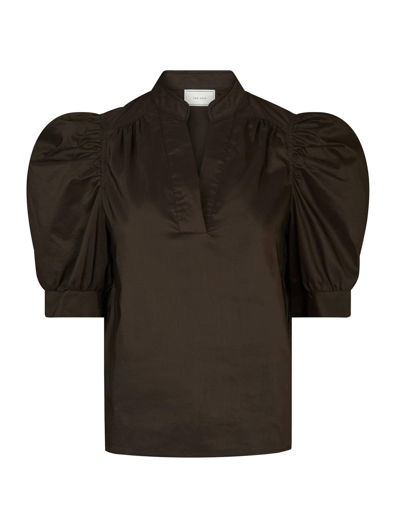 Roella Poplin Blouse - Chocolate Brown