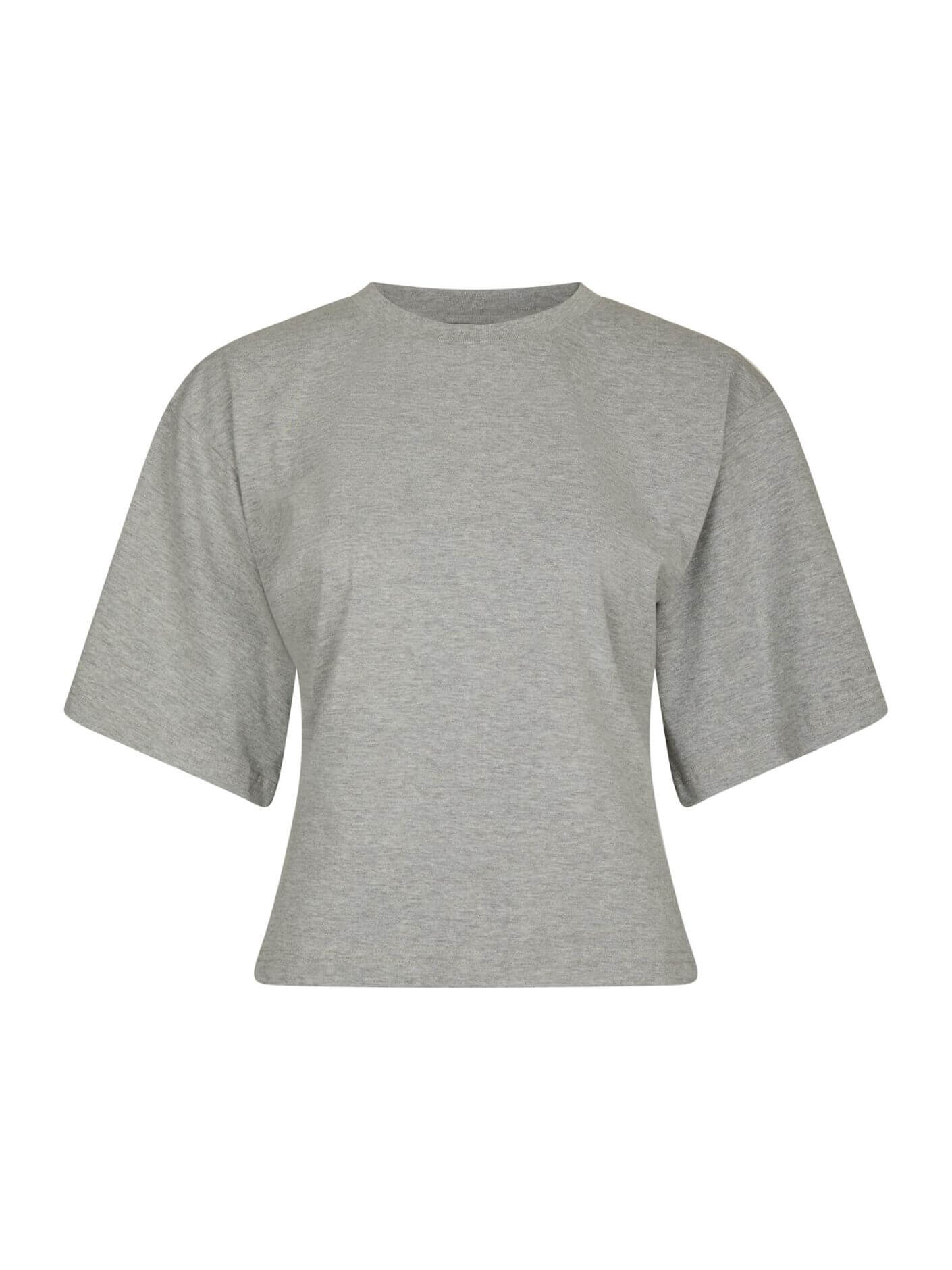 Asha Boxy Tee - Grey Melange