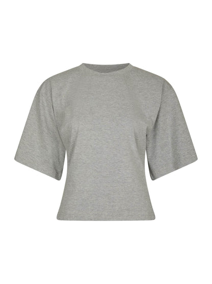 Asha Boxy Tee - Grey Melange