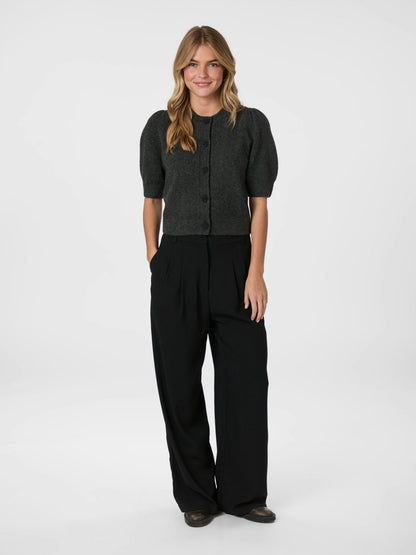 Trudy Deco Knit Cardigan - Antracit Melange