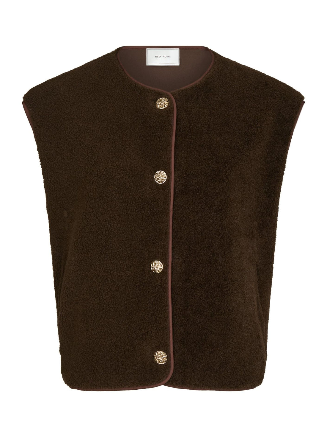 Mariko Teddy Vest - Dark Brown