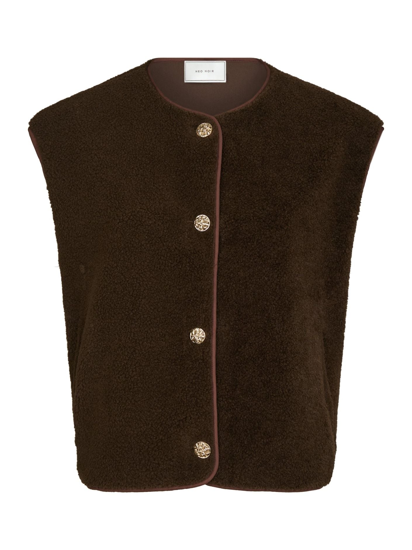 Mariko Teddy Vest - Dark Brown