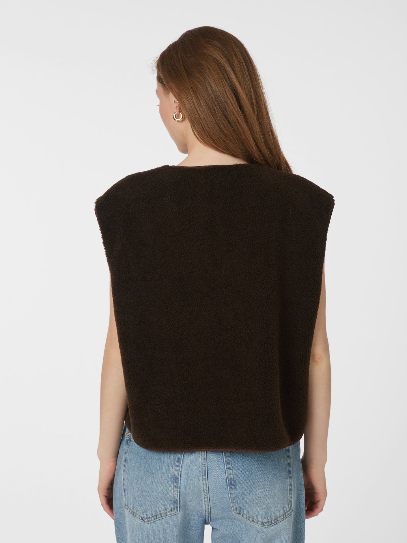 Mariko Teddy Vest - Dark Brown