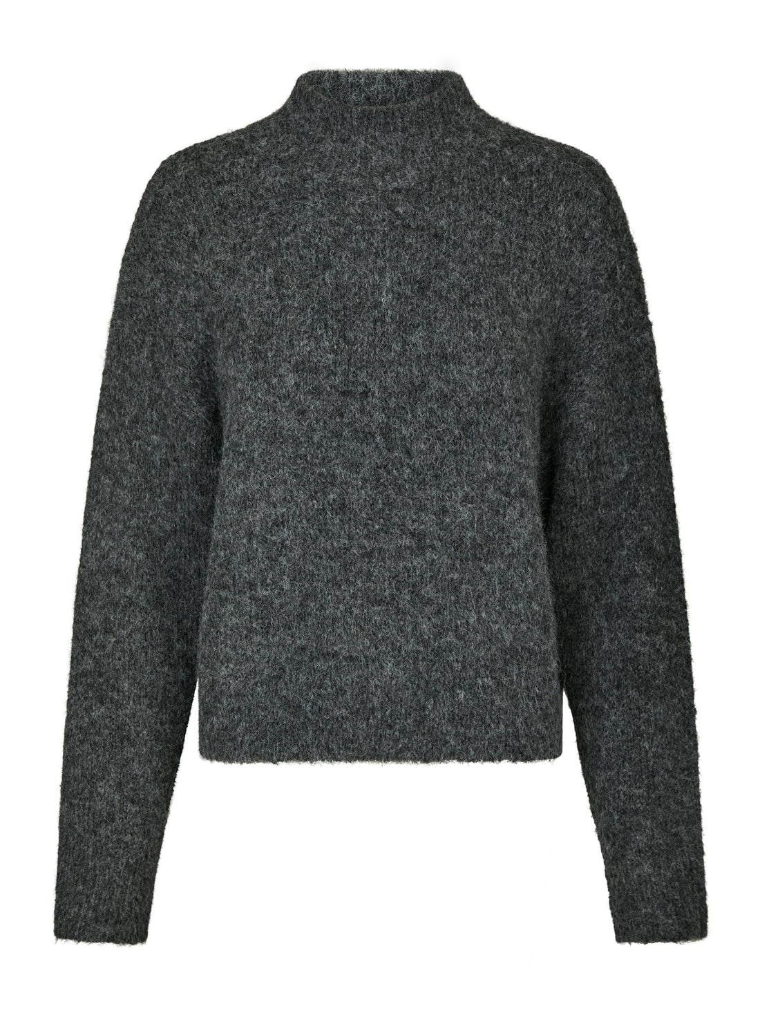 Paulina Fluffy Knit Blouse - Antracit