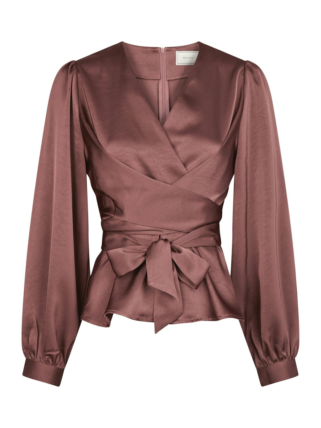 Rista Heavy Sateen Blouse - Dark Rose