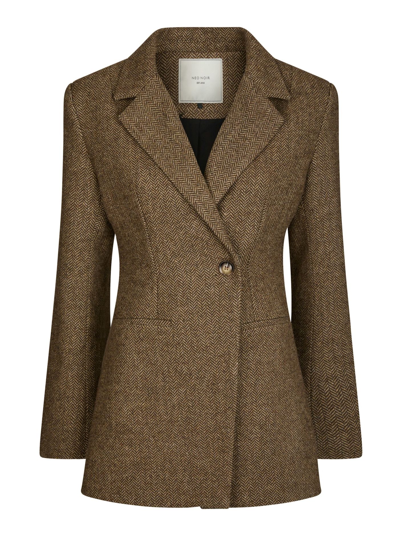 Bowie Herringbone Blazer - Brown