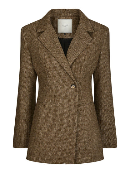 Bowie Herringbone Blazer - Brown