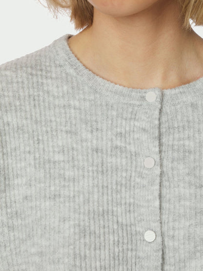 Everest Knit Vest - Light Grey Melange