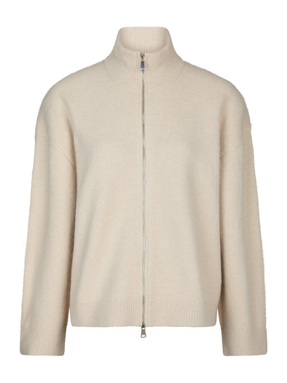 Asley Zip Knit Cardigan - Ivory