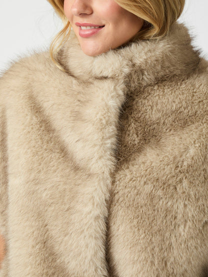 Kevini Faux Fur Vest - Beige