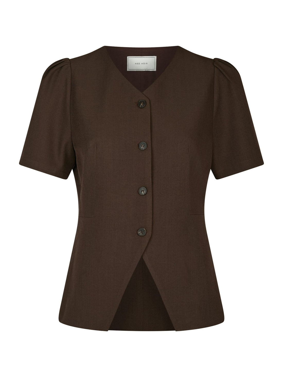 Jules Structure Blouse - Dark Brown