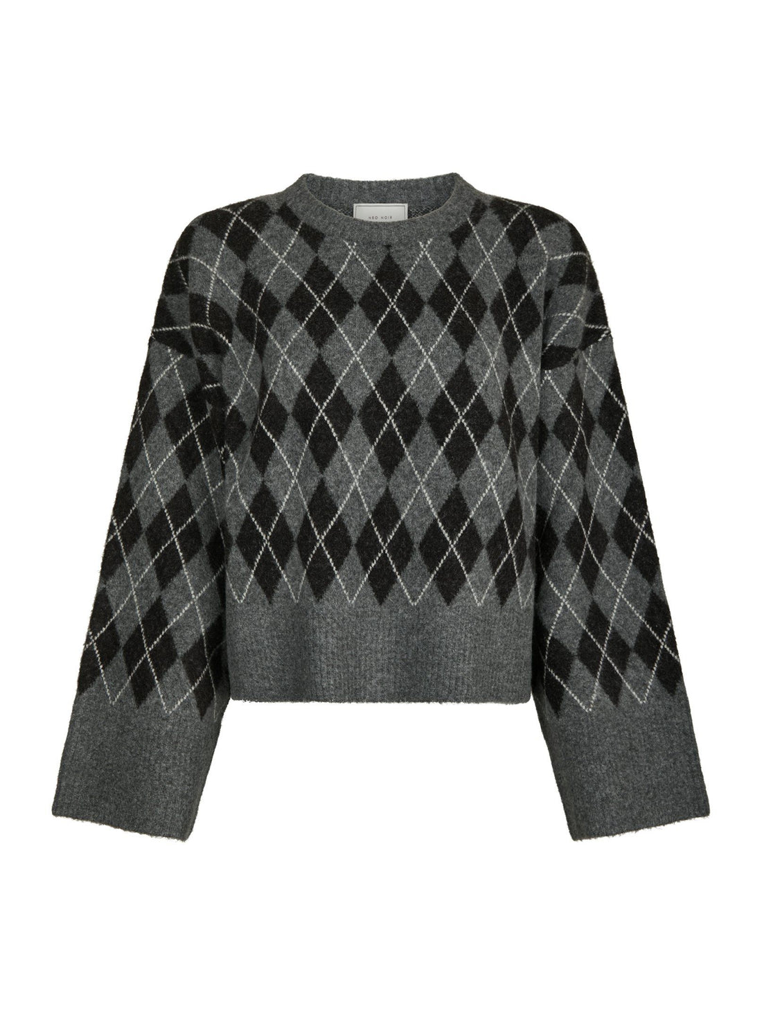 Kick Check Knit Blouse - Antracit