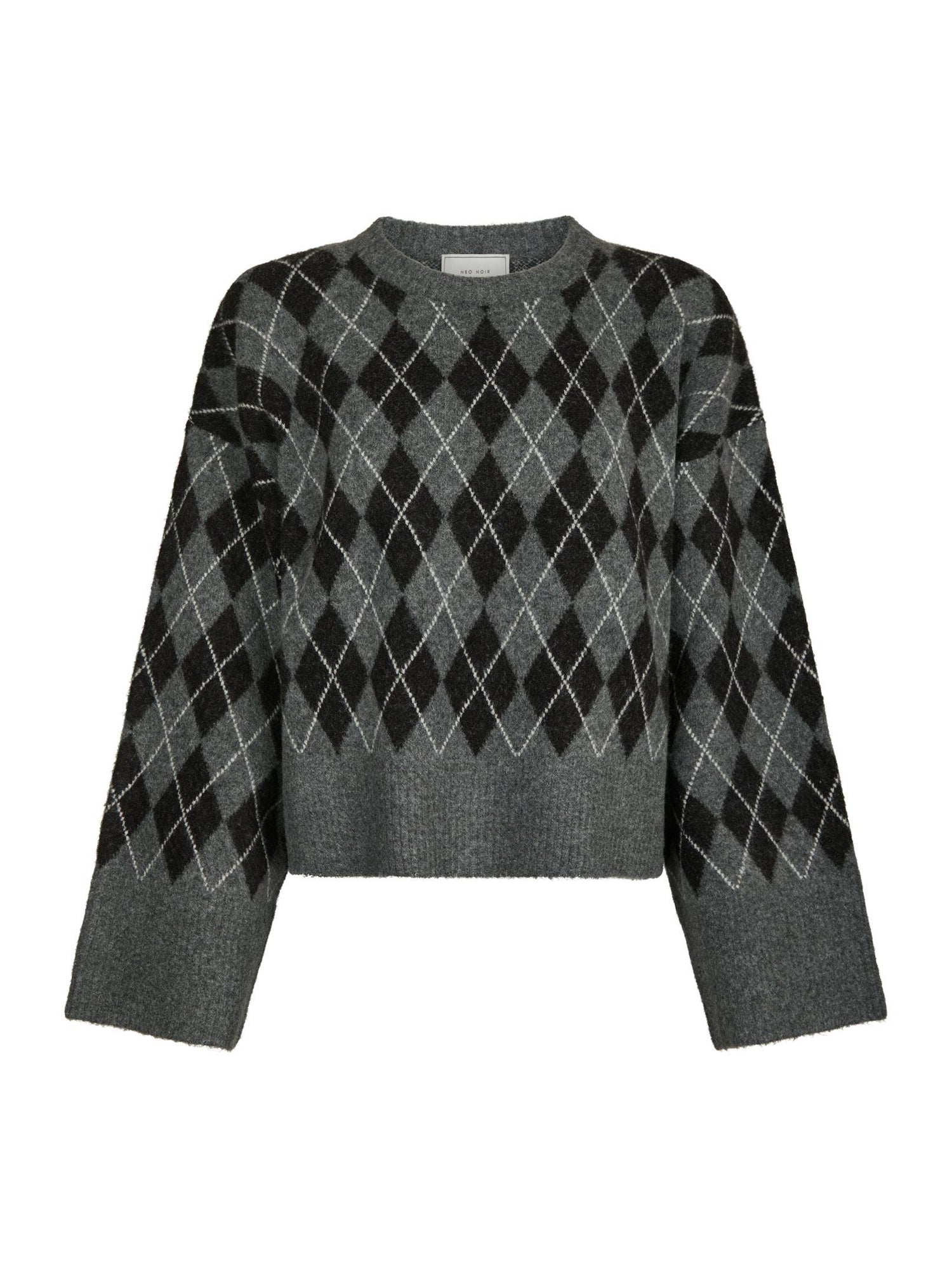 Kick Check Knit Blouse - Antracit