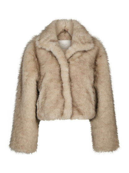Steff Faux Fur Jacket - Beige