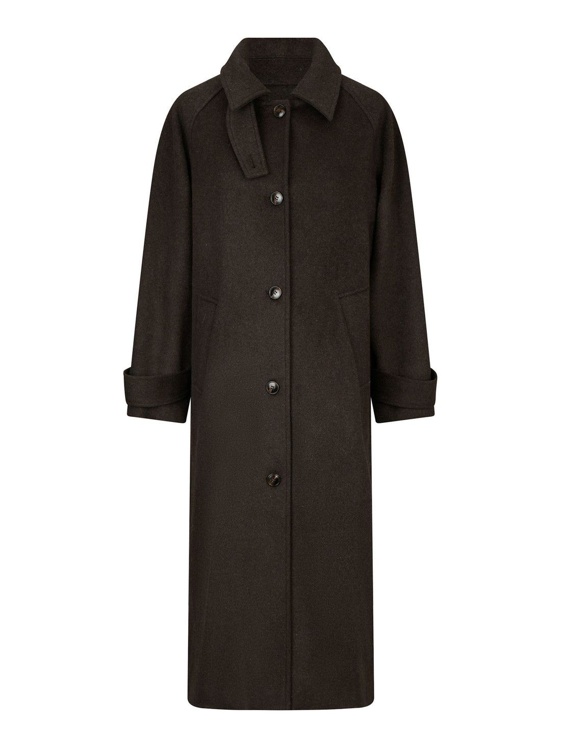 Keaton Wool Coat - Chocolate Brown