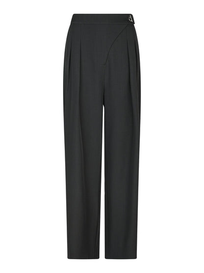 Zalka Eyelet Pants - Dark Grey