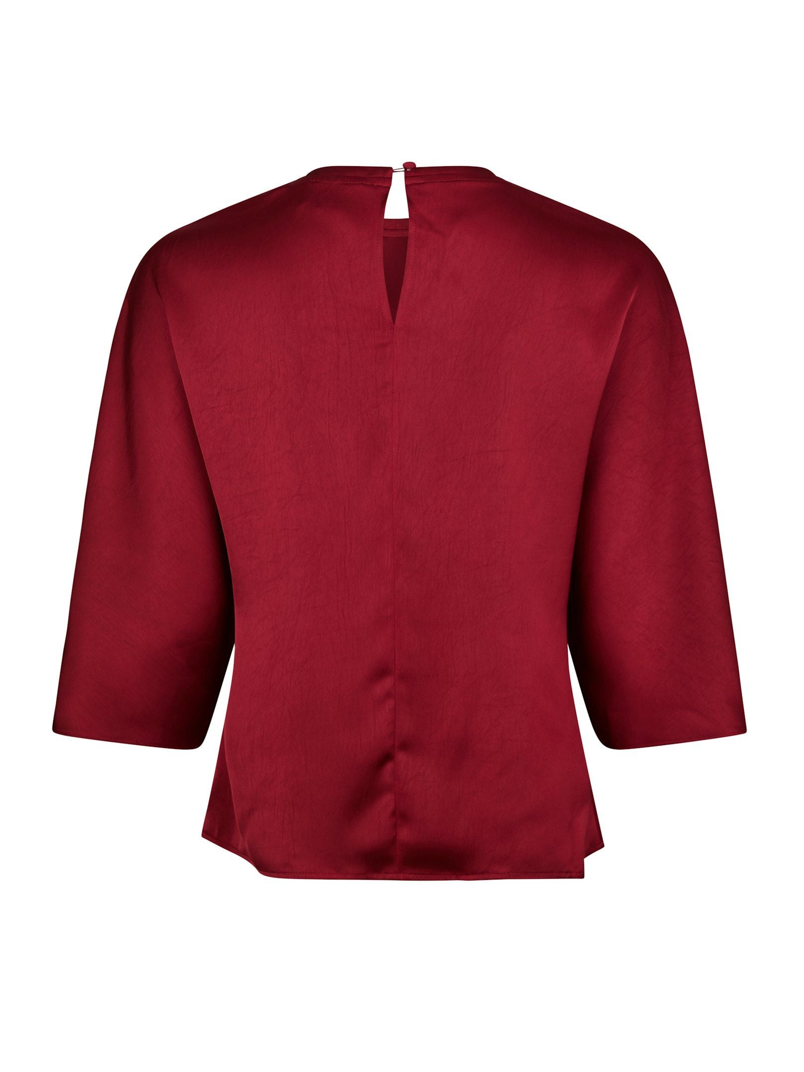 Liora Heavy Sateen Blouse - Dark Red