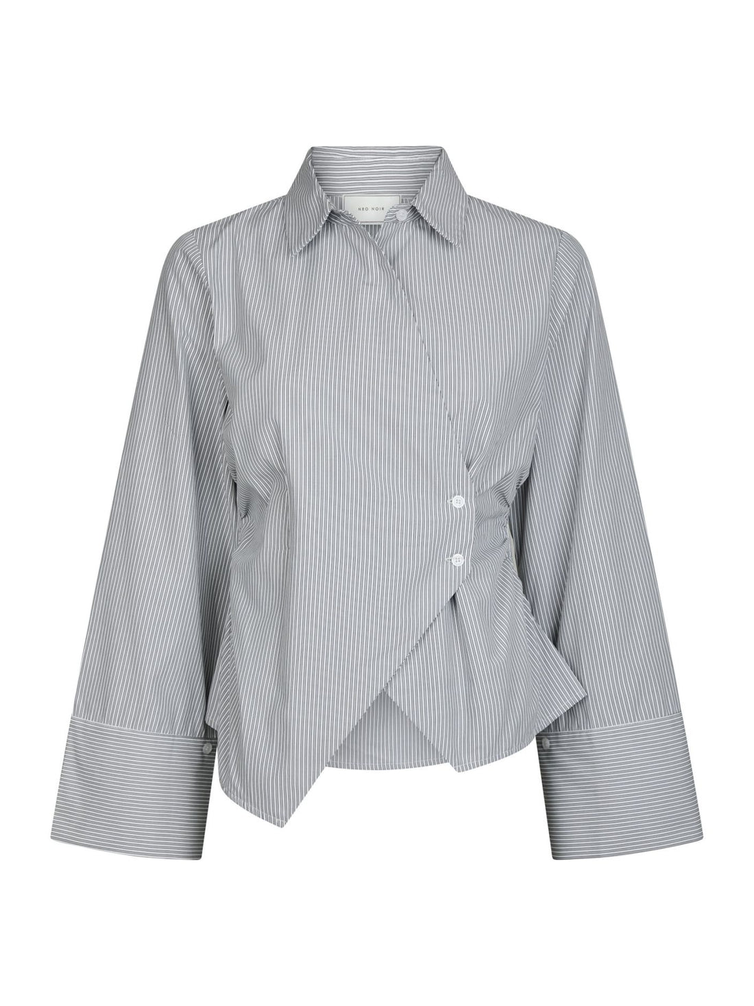 Fenli Striped Shirt - Grey