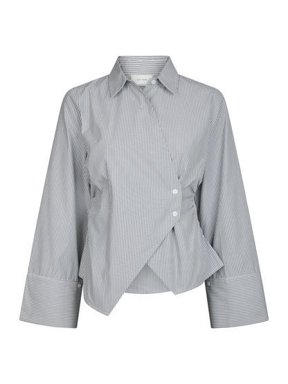 Fenli Striped Shirt - Grey