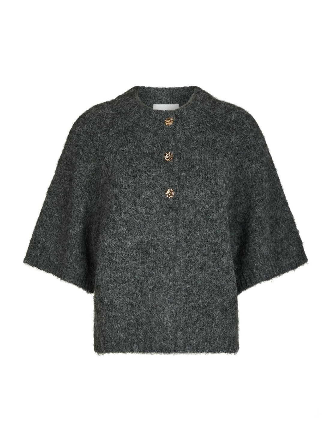Benuta Fluffy Knit Cardigan - Antracit Melange