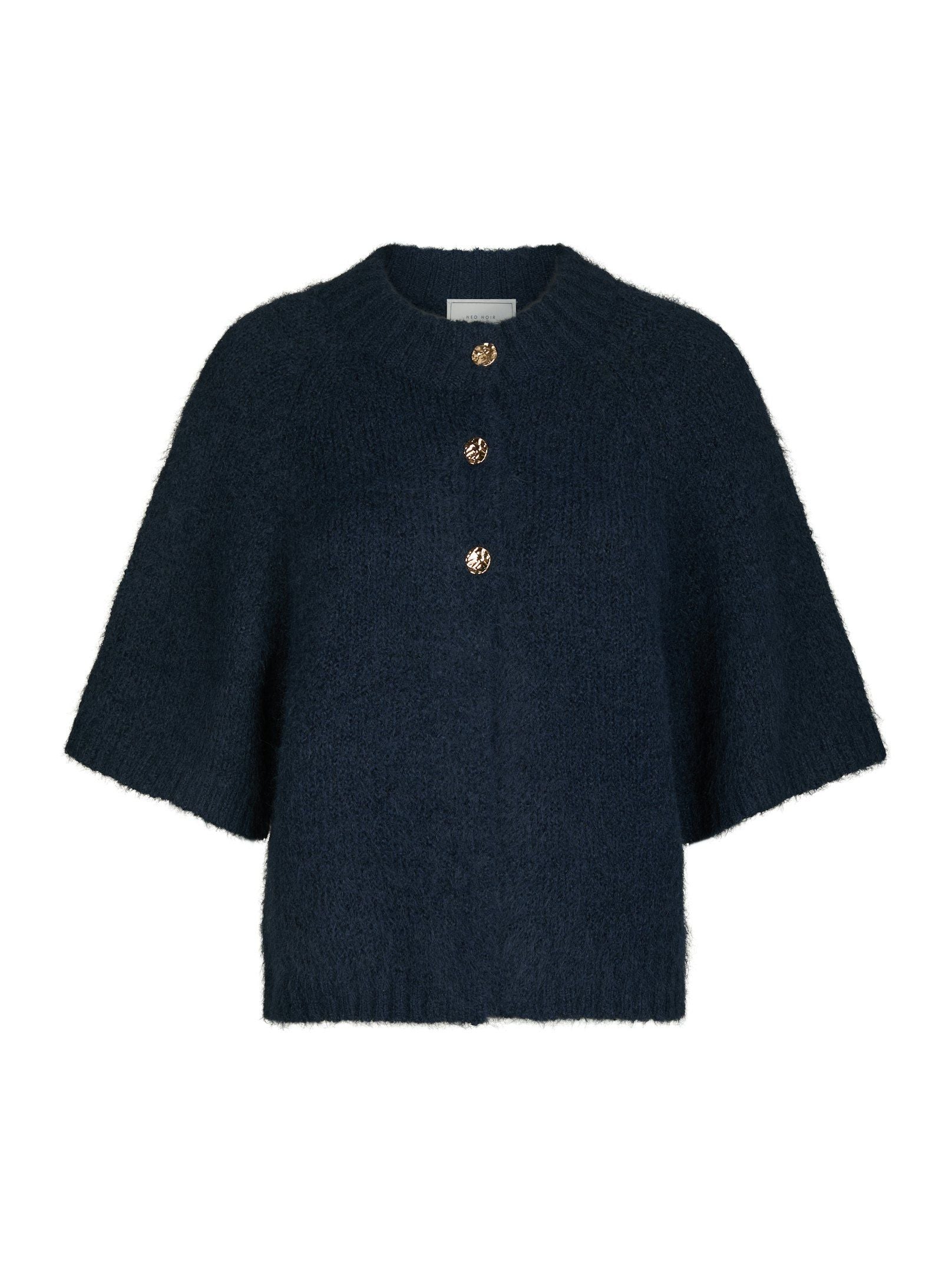 Benuta Fluffy Knit Cardigan - Navy