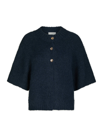 Benuta Fluffy Knit Cardigan - Navy