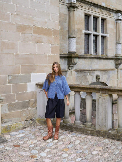 Benuta Fluffy Knit Cardigan - Smoke Blue